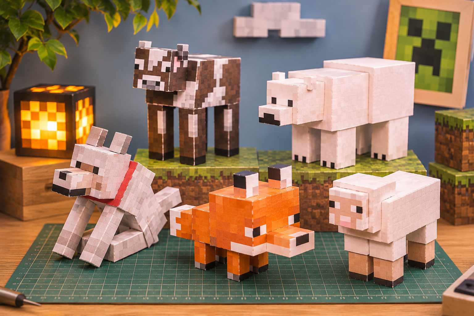 5 Minecraft Animals DIY Kit