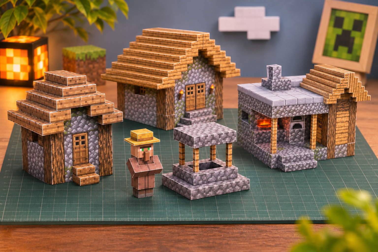 Full Minecraft Village DIY Kit