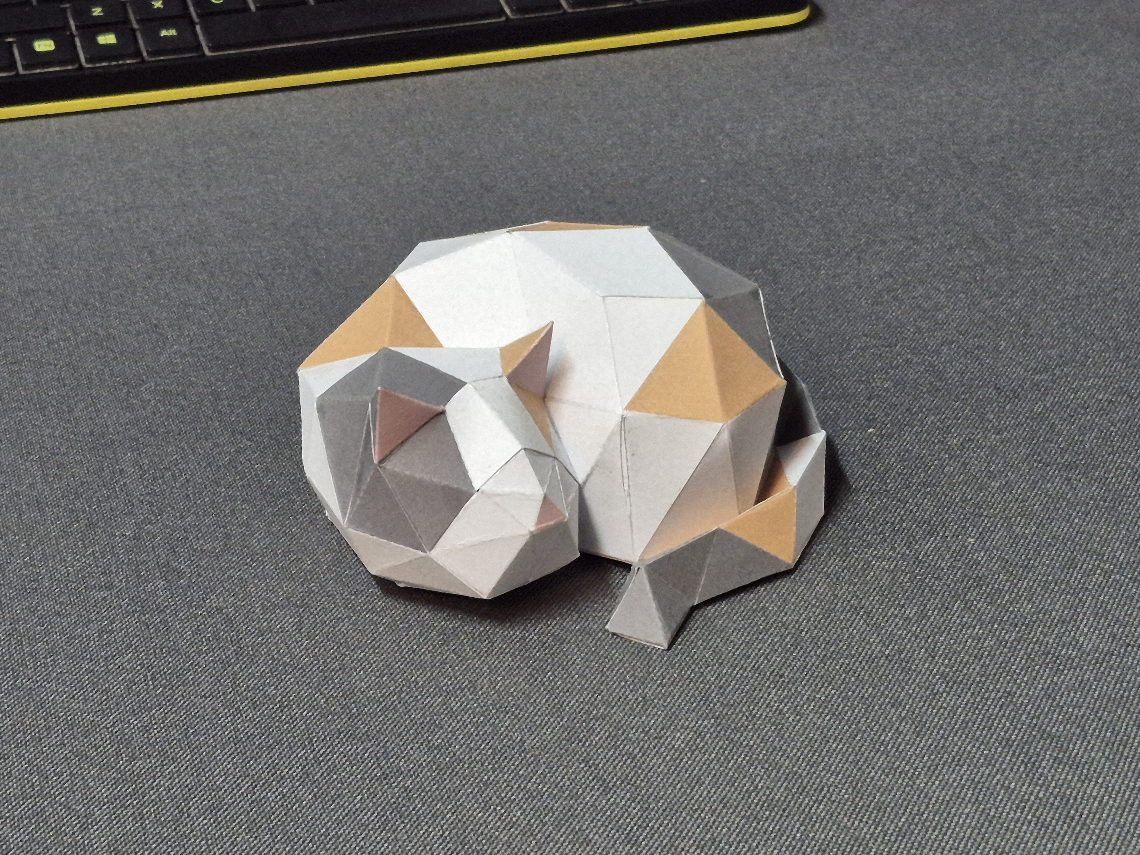 Sleeping Paper Cat