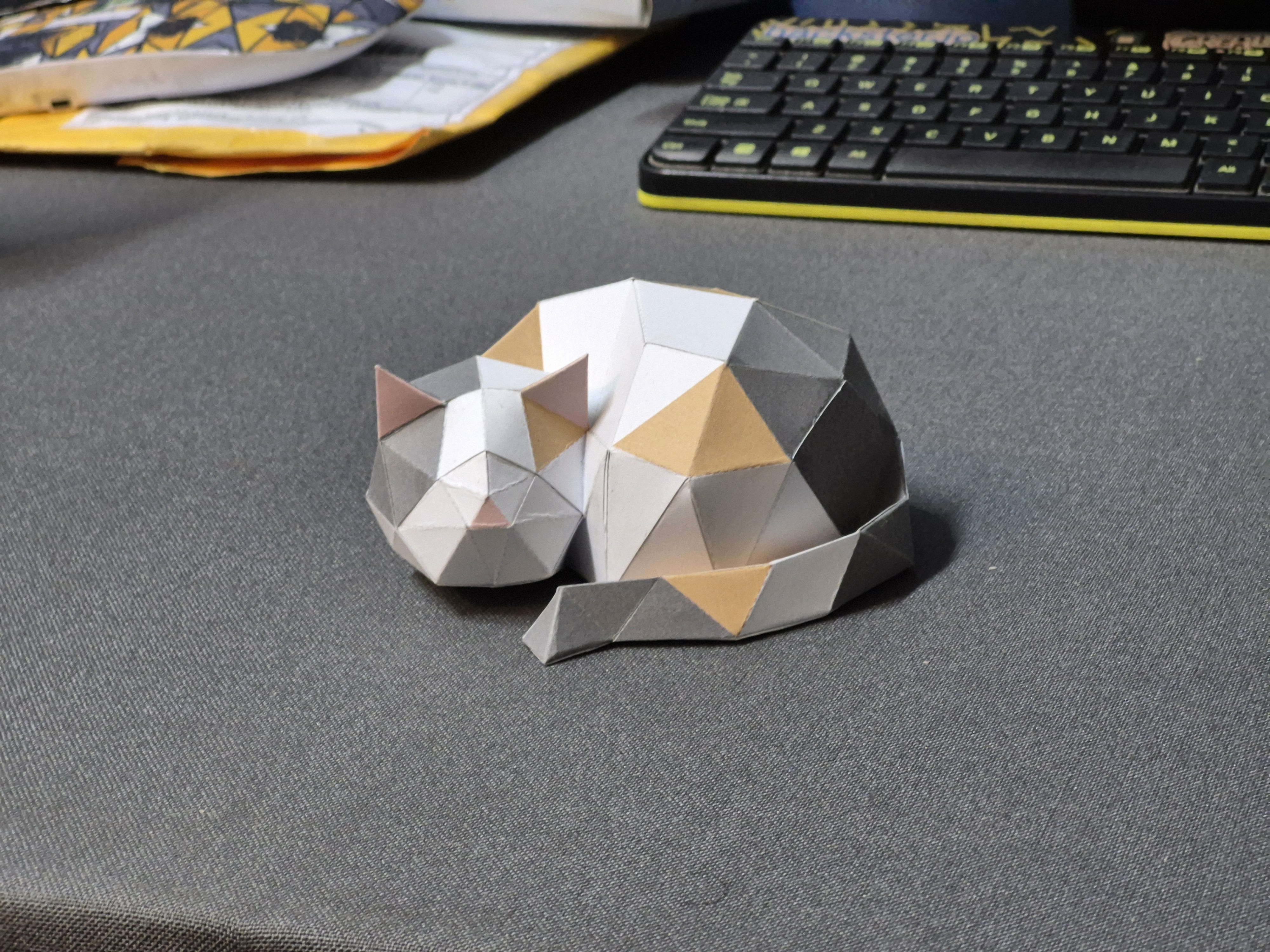 Sleeping Paper Cat